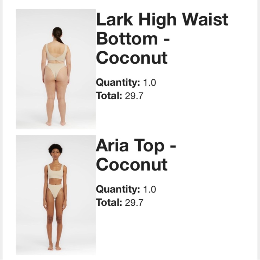 Riot Swim Aria Top & Lark Bottom in Coconut NWT - Picture 9 of 11